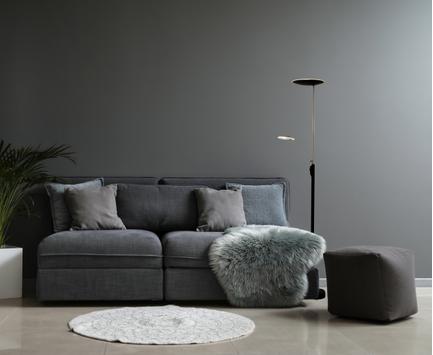 Aneta Lighting CADIZ uplight, svart/ stål (7392986770484)