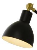 Aneta Lighting DUBLIN vegglampe,  svart/ matt messing, E27 (7041661268326)