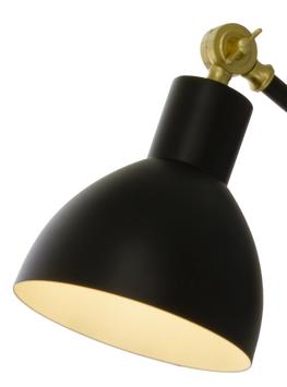 Aneta Lighting DUBLIN vegglampe,  svart/ matt messing, E27 (7041661268326)
