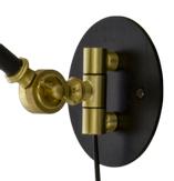 Aneta Lighting DUBLIN vegglampe,  svart/ matt messing, E27 (7041661268326)