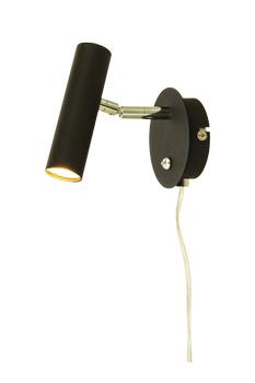 Aneta Lighting ARTIC vegglampe,  svart, 6W LED (7041661267831)