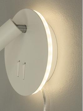 Aneta Lighting Lighting ACE vegglampe,  hvit, 6 3W LED, spot+indirekte lys (7041661268647)