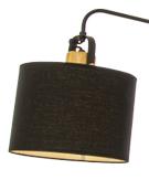 Aneta Lighting WALLY vegglampe,  svart/ tre,  E27, inkl. skjerm packad i separat eske (7041661269897)