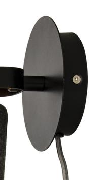 Aneta Lighting GEILO vegglampe,  svart/ grå/ tre,  E27 (7041661269767)