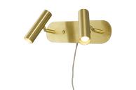 Aneta Lighting ARTIC vegglampe 2-lys, matt messing, LED (7041661271333)