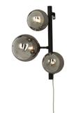 Aneta Lighting MOLEKYL vegglampe,  svart/røk (7041661265554)