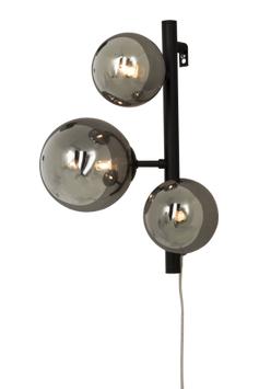 Aneta Lighting MOLEKYL vegglampe,  svart/røk (7041661265554)