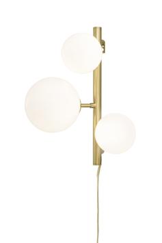 Aneta Lighting MOLEKYL vegglampe, matt messing/hvit