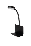 Aneta Lighting ZET sengelampe med USB lader, svart, 5W LED (7041661265936)