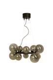 Aneta Lighting MOLEKYL taklampe rund, svart/ sotet,  10 x G9 (7041661271043)