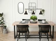 Aneta Lighting DUBLIN taklampe 3-lys, svart/ matt messing, E27 (7041661271586)