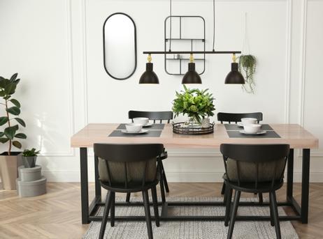 Aneta Lighting DUBLIN taklampe 3-lys, svart/ matt messing, E27 (7041661271586)