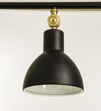 Aneta Lighting DUBLIN taklampe 3-lys, svart/ matt messing, E27 (7041661271586)