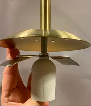 Aneta Lighting OPAL taklampa, Ø30, matt mässing, 40W E27 (7041661258983)