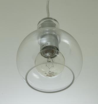 Aneta Lighting LEAH vinduspendel,  klar/ krom,  4 m ledning med stikkontakt (7041661259492)