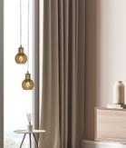 Aneta Lighting LEAH vinduspendel,  amber, 4 m ledning med stikkontakt (7041661259508)