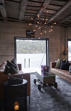 Aneta Lighting RAY taklampe, 90cm, kobber/ svart,  24 x 25W E14 (7041661258945)