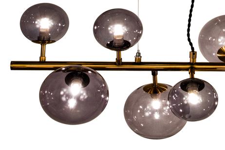 Aneta Lighting MOLEKYL taklampe L73, antik/ sotet,  9 x G9 (7041661260948)