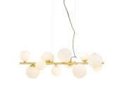 Aneta Lighting MOLEKYL taklampe L85, matt messing/ hvit,  11 x G9 (7041661265578)