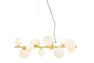 Aneta Lighting MOLEKYL taklampe L85, matt messing/ hvit,  11 x G9 (7041661265578)
