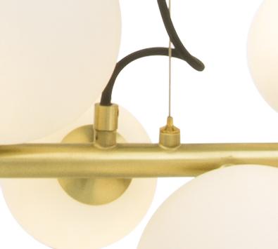 Aneta Lighting MOLEKYL taklampe L85, matt messing/ hvit,  11 x G9 (7041661265578)