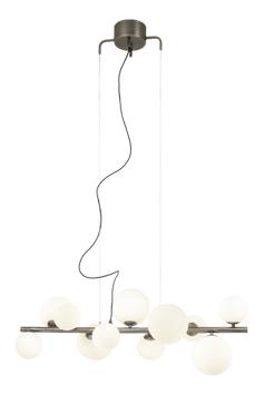 Aneta Lighting MOLEKYL taklampe L85, tinn/hvit, 11 x G9