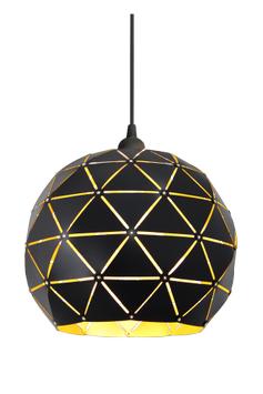 Aneta Lighting LATTICE taklampe 30cm rund, svart/ gull inside (7041661266940)