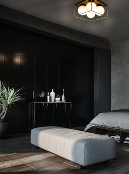 Aneta Lighting ASTRO plafond stor, svart/ gull/ opal,  4 x E27 (7041661268340)