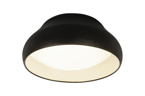 Aneta Lighting SINUS plafond, svart, 32W LED, CCT, med fjernrkontroll (7041661272590)