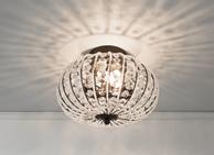 Aneta Lighting EDDA plafond, svart/ klar,  2xE14 (7041661260689)