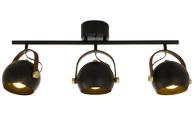 Aneta Lighting BOW takspot, svart, 3 x 7W GU10 (7041661264809)