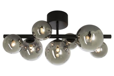 Aneta Lighting MOLEKYL plafond, svart/røk (7041661265608)