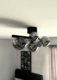 Aneta Lighting MOLEKYL plafond, svart/røk (7041661265608)