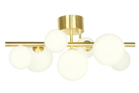Aneta Lighting MOLEKYL plafond, matt messing/ hvit (7041661265820)