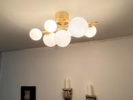 Aneta Lighting MOLEKYL plafond, matt messing/ hvit (7041661265820)