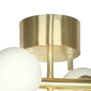 Aneta Lighting MOLEKYL plafond, matt messing/ hvit (7041661265820)