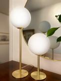 Aneta Lighting MOLEKYL bordlampe 1-lys, matt messing/ hvit (7041661266421)