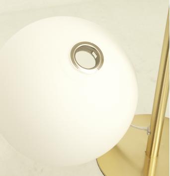 Aneta Lighting MOLEKYL bordlampe høy, matt messing/ hvit,  G9 (7041661268104)