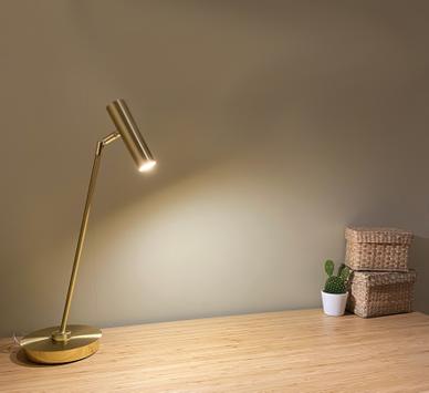 Aneta Lighting ARTIC bordlampe,  matt messing, 6W LED (7041661268029)