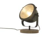 Aneta Lighting ALASKA bordlampe/ vegglampe,  jerngrå/ tre,  E27 (7041661265462)