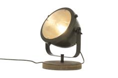 Aneta Lighting ALASKA bordlampe/vegglampe, jerngrå/tre, E27