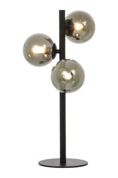 Aneta Lighting MOLEKYL bordlampe 3-lys, svart/røk (7041661265592)