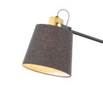 Aneta Lighting GEILO gulvlampe,  svart/ grå/ tre,  E27 med skjerm pakket i separat eske (7041661269750)