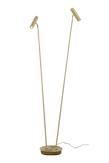 Aneta Lighting ARTIC gulvlampe 2-lys, matt messing, LED (7041661271463)