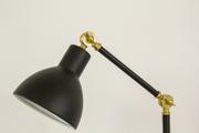 Aneta Lighting DUBLIN gulvlampe,  svart/ matt messing, E27 (7041661271579)