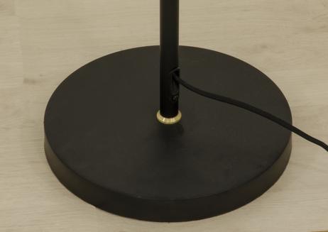 Aneta Lighting DUBLIN gulvlampe,  svart/ matt messing, E27 (7041661271579)