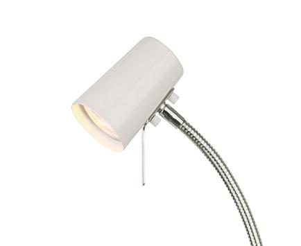 Aneta Lighting PILOT golvlampe,  hvit/ krom,  50W GU10 (7041661255050)