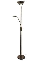 Aneta Lighting NICE golvuplight, svartkrom, LED, dimmers