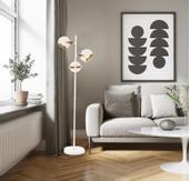 Aneta Lighting BOW golvlampe,  3-arm, hvit, 3 x  GU10 (7041661263222)