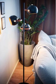 Aneta Lighting BOW golvlampe,  3-arm, svart, 3 x GU10 (7041661263215)